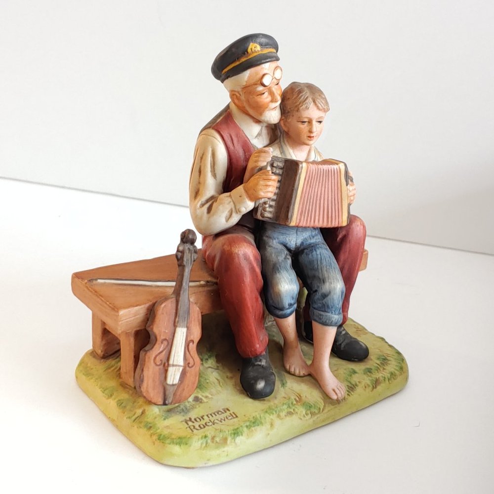 Norman Rockwell THE MUSIC LESSON Porcelain Figurine